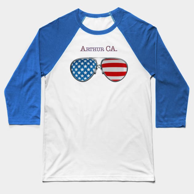 USA GLASSES CHESTER ARTHUR Baseball T-Shirt by SAMELVES